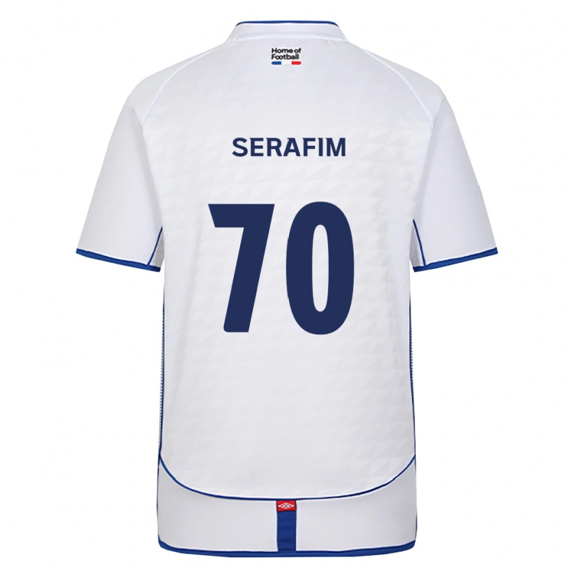 Danxen Uomo Maglia Matheus Serafim #70 Nero Bianco Rosso Kit Gara Away 2026/27 Maglietta