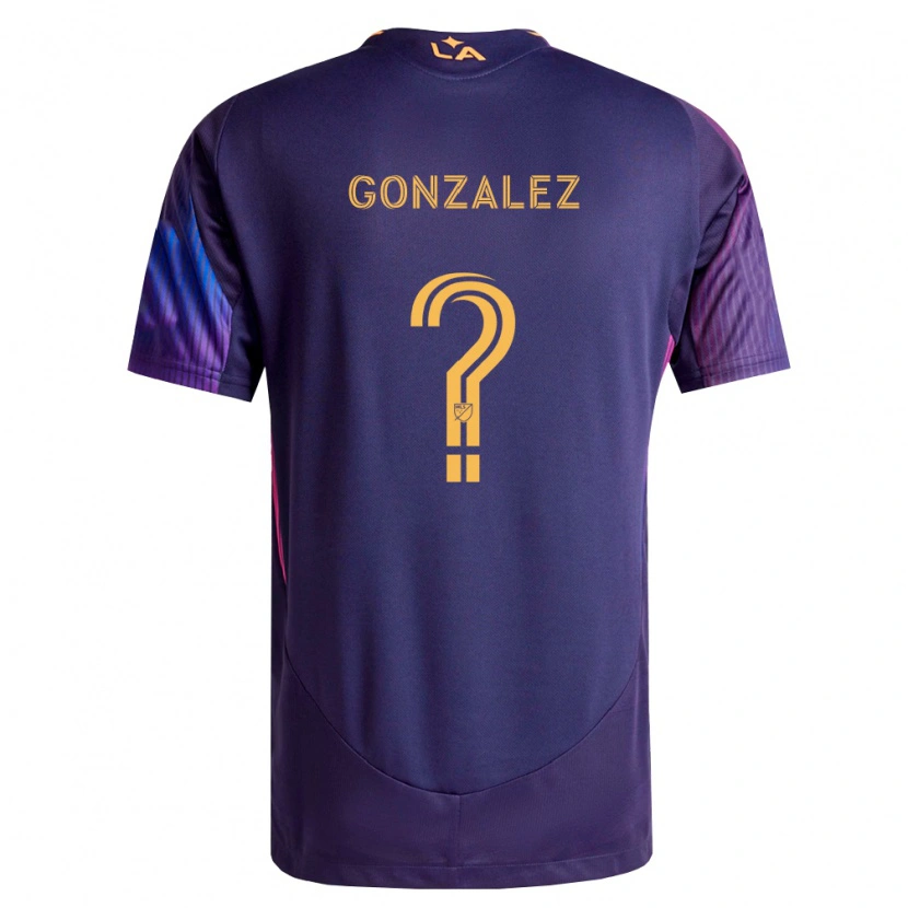 Danxen Uomo Maglia Miguel Gonzalez #0 Viola Scuro Giallo Kit Gara Away 2026/27 Maglietta