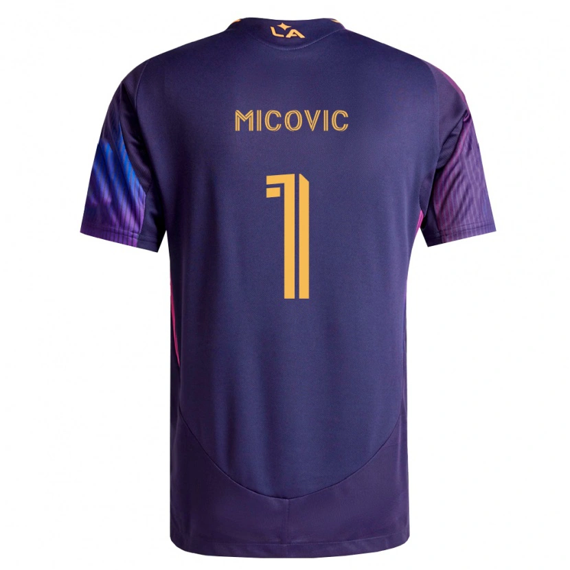 Danxen Uomo Maglia Novak Mićović #1 Viola Scuro Giallo Kit Gara Away 2026/27 Maglietta