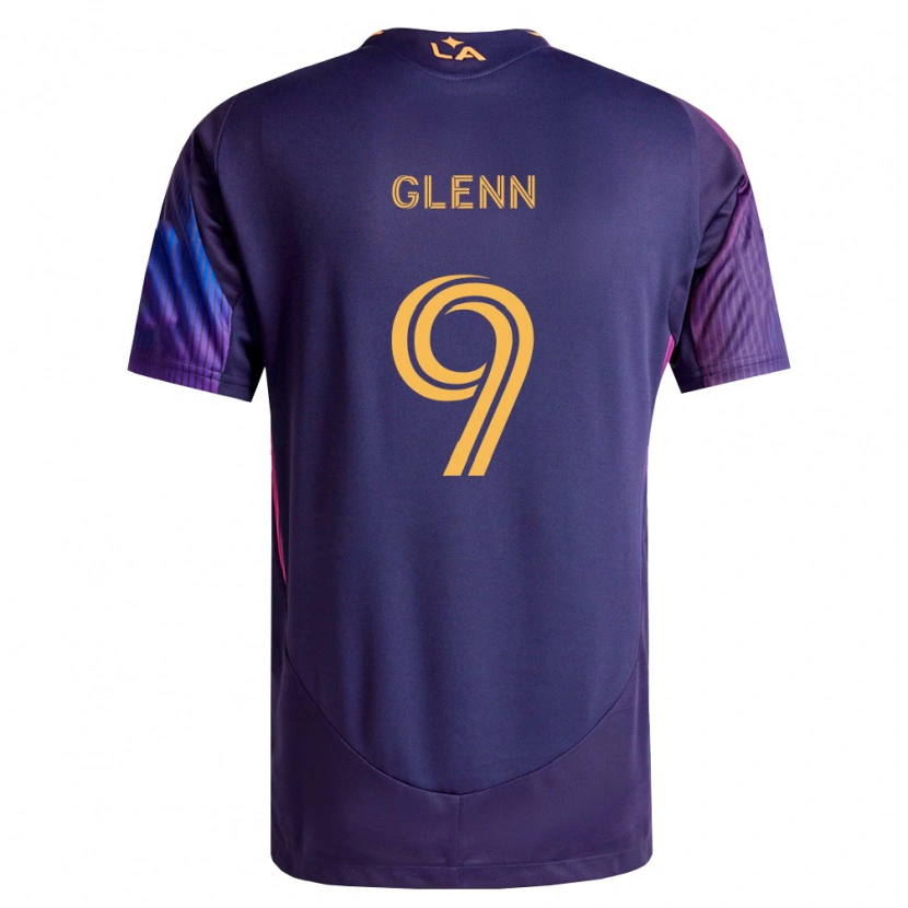 Danxen Uomo Maglia Jordan Glenn #9 Viola Scuro Giallo Kit Gara Away 2026/27 Maglietta