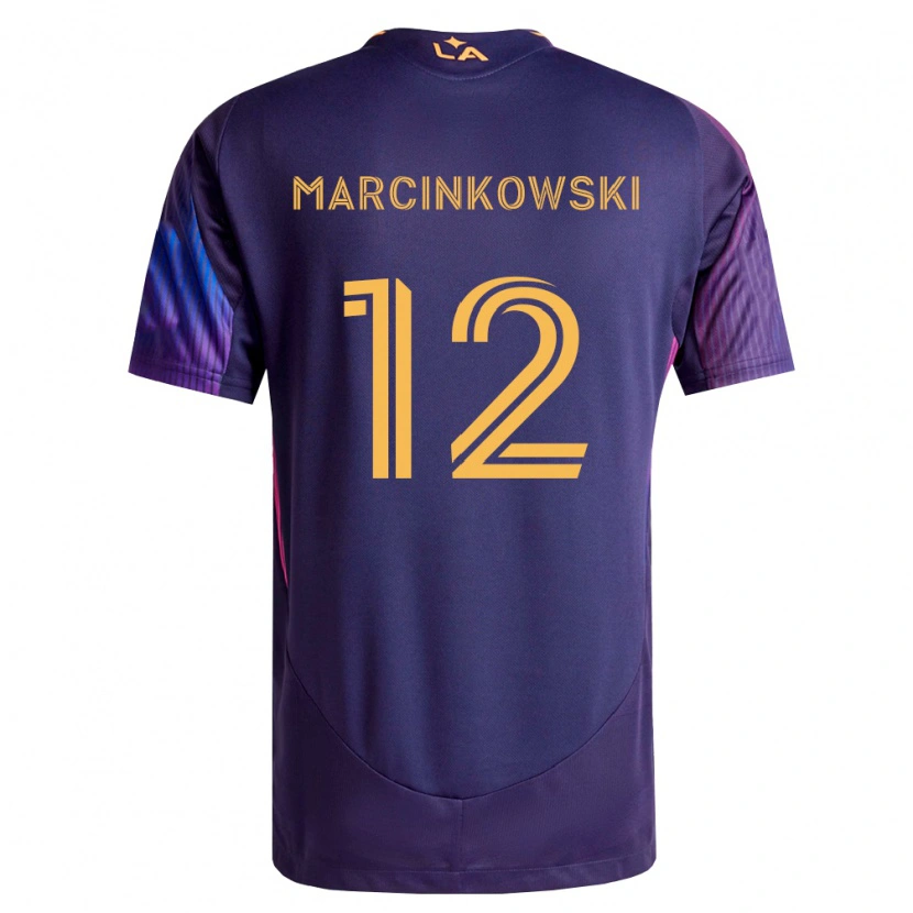 Danxen Uomo Maglia Jt Marcinkowski #12 Viola Scuro Giallo Kit Gara Away 2026/27 Maglietta