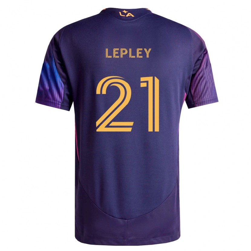 Danxen Uomo Maglia Tucker Lepley #21 Viola Scuro Giallo Kit Gara Away 2026/27 Maglietta