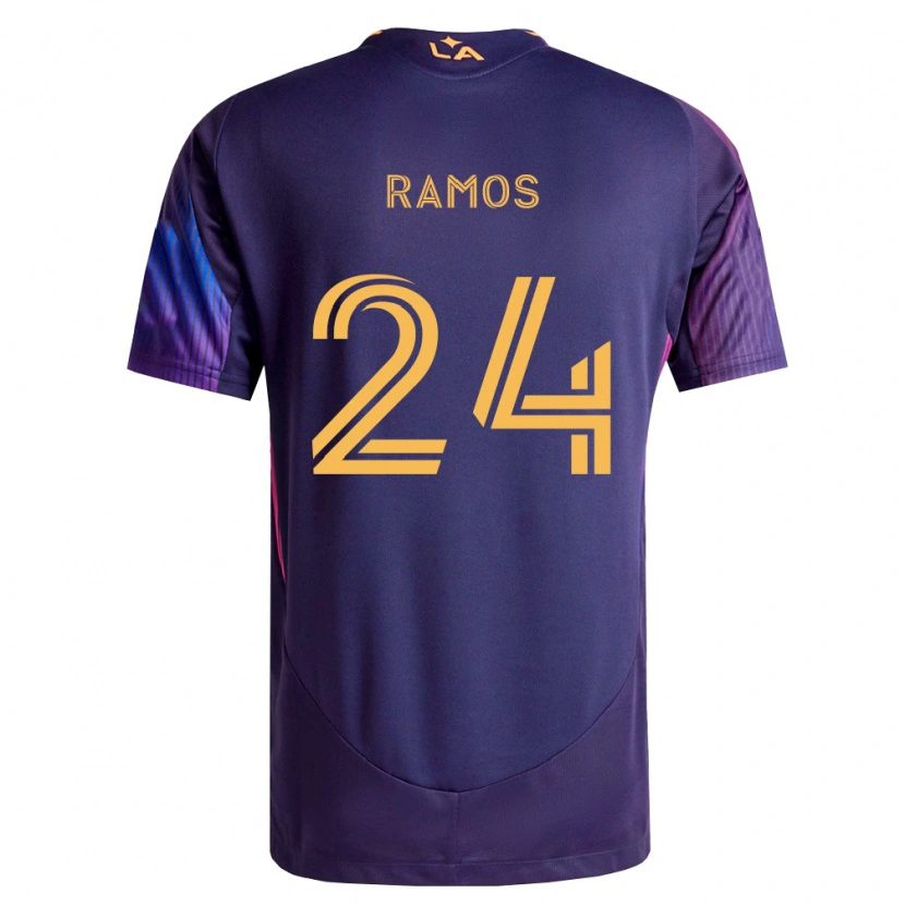Danxen Uomo Maglia Rubén Ramos #24 Viola Scuro Giallo Kit Gara Away 2026/27 Maglietta