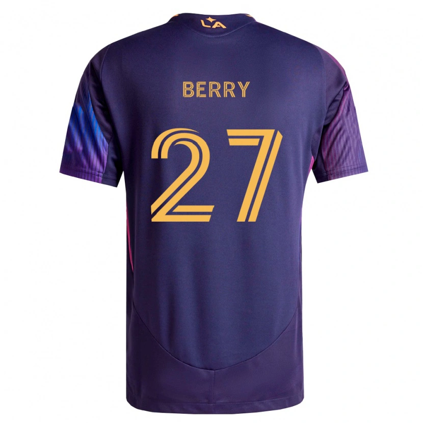 Danxen Uomo Maglia Miguel Berry #27 Viola Scuro Giallo Kit Gara Away 2026/27 Maglietta