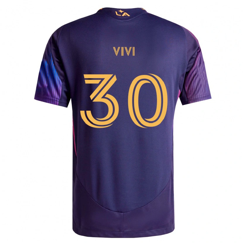 Danxen Uomo Maglia Gino Vivi #30 Viola Scuro Giallo Kit Gara Away 2026/27 Maglietta