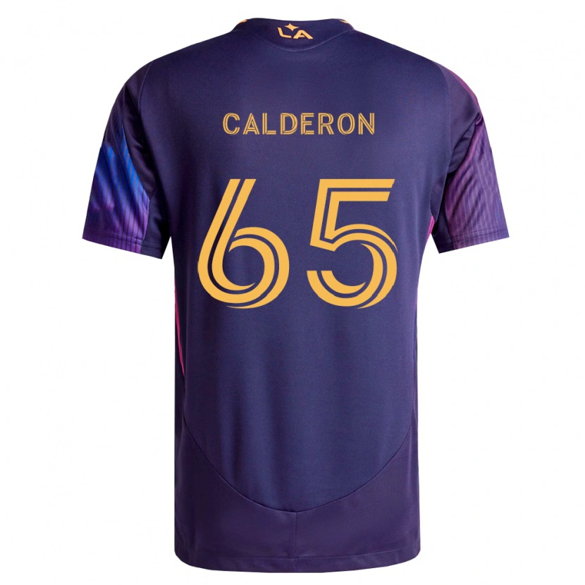 Danxen Uomo Maglia Juan Calderón #65 Viola Scuro Giallo Kit Gara Away 2026/27 Maglietta