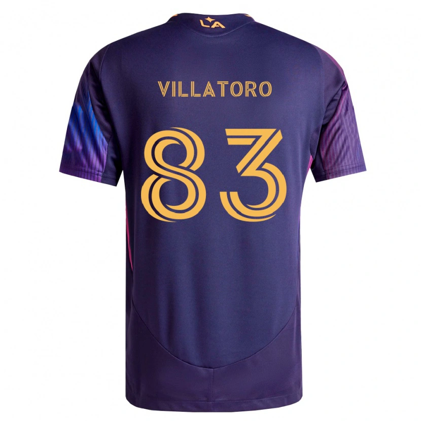 Danxen Uomo Maglia Angel Villatoro #83 Viola Scuro Giallo Kit Gara Away 2026/27 Maglietta