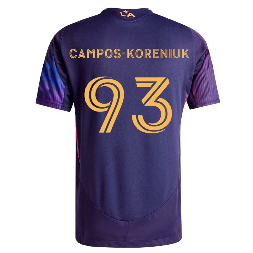 Danxen Uomo Maglia K Campos-Koreniuk #93 Viola Scuro Giallo Kit Gara Away 2026/27 Maglietta