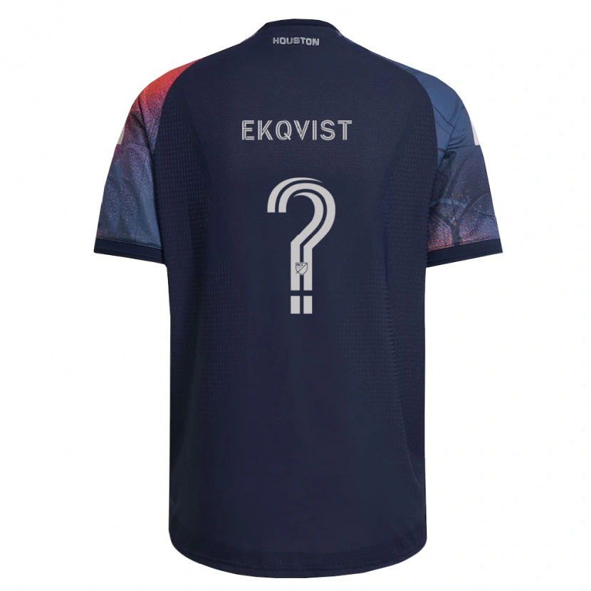 Danxen Uomo Maglia Akseli Ekqvist #0 Blu Scuro Bianco Arancio Kit Gara Away 2026/27 Maglietta