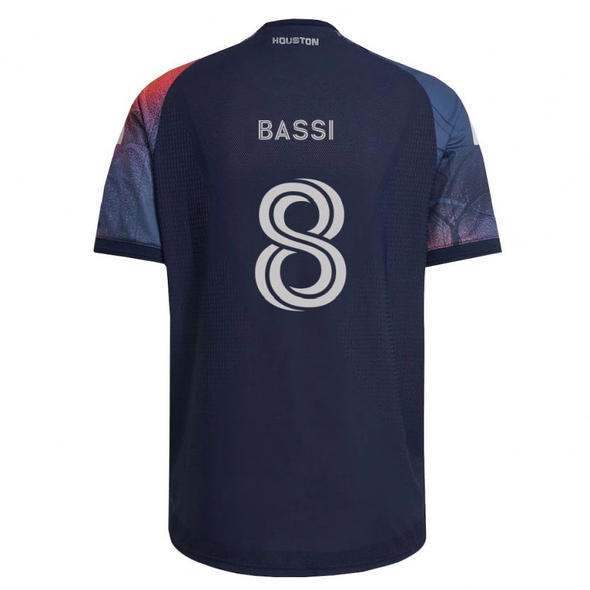 Danxen Uomo Maglia Amine Bassi #8 Blu Scuro Bianco Arancio Kit Gara Away 2026/27 Maglietta