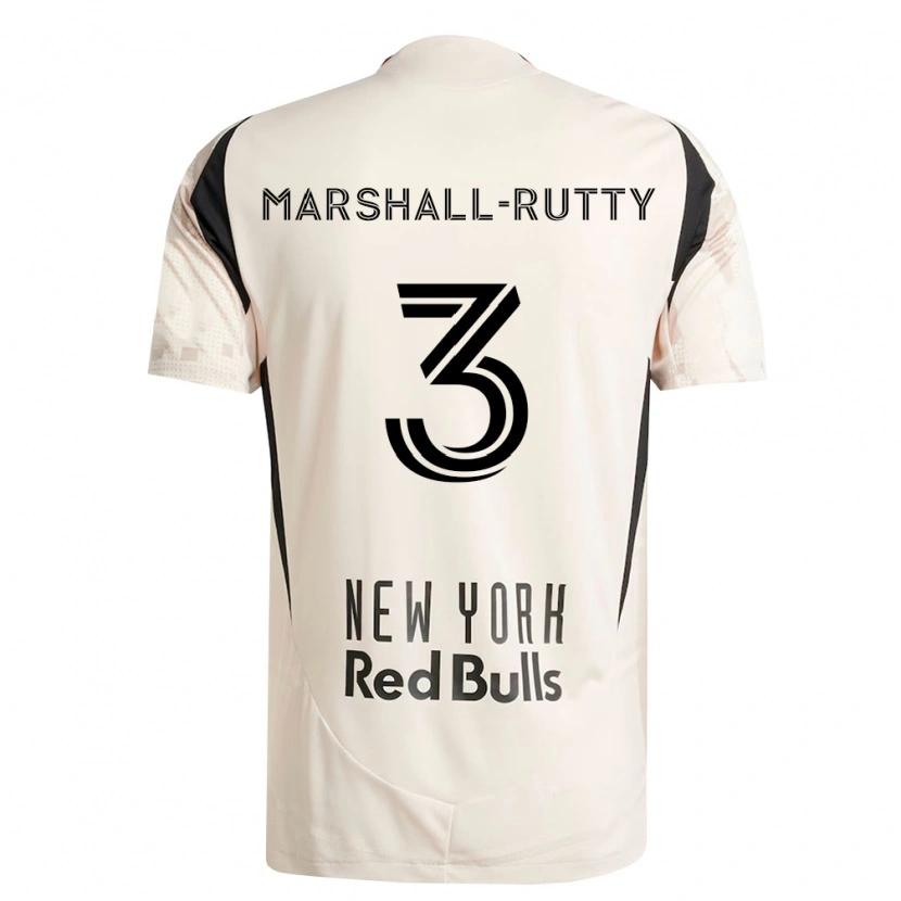 Danxen Uomo Maglia Jahkeele Marshall-Rutty #3 Bianco Sporco Rosso Nero Kit Gara Away 2026/27 Maglietta