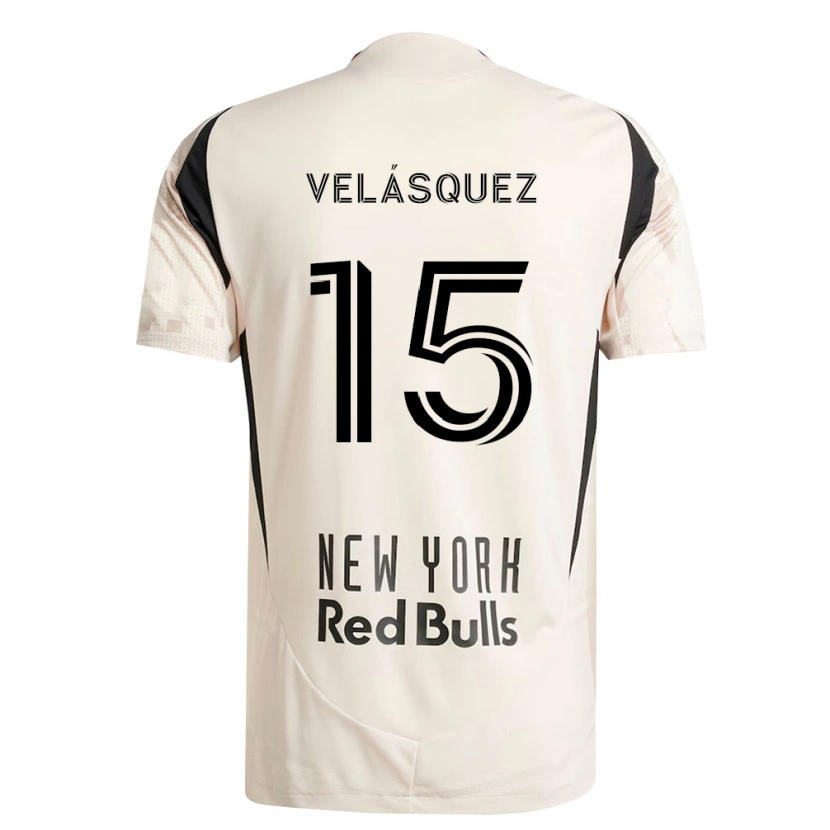 Danxen Uomo Maglia Eric Velásquez #15 Bianco Sporco Rosso Nero Kit Gara Away 2026/27 Maglietta