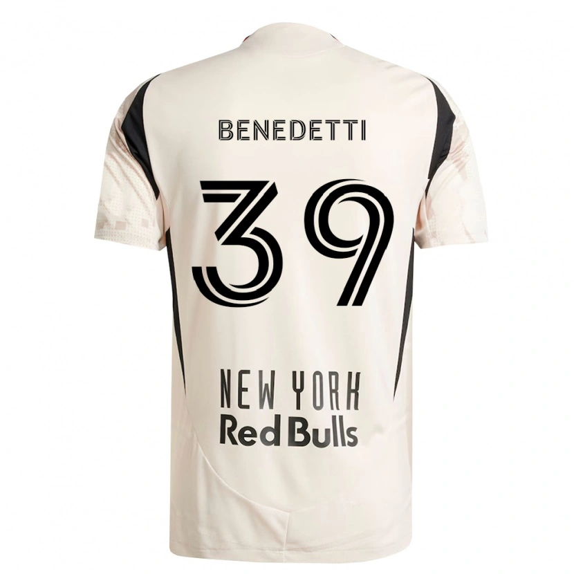 Danxen Uomo Maglia Nehuén Benedetti #39 Bianco Sporco Rosso Nero Kit Gara Away 2026/27 Maglietta