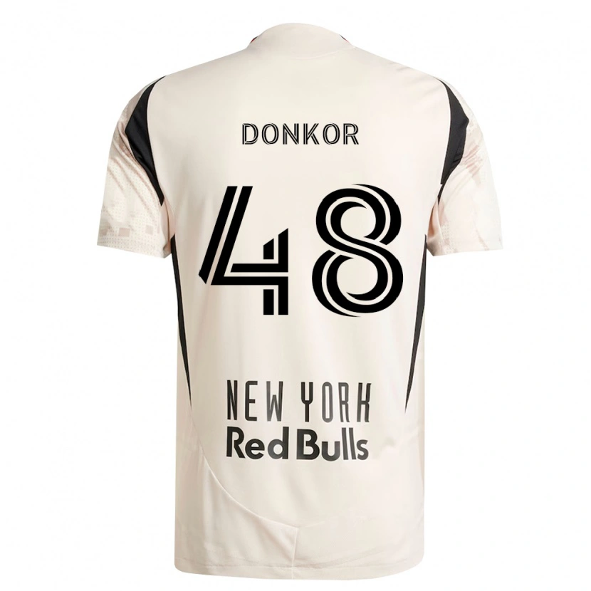 Danxen Uomo Maglia Ronald Donkor #48 Bianco Sporco Rosso Nero Kit Gara Away 2026/27 Maglietta