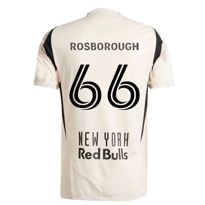 Danxen Uomo Maglia Tanner Rosborough #66 Bianco Sporco Rosso Nero Kit Gara Away 2026/27 Maglietta