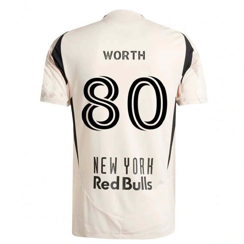 Danxen Uomo Maglia Nate Worth #80 Bianco Sporco Rosso Nero Kit Gara Away 2026/27 Maglietta
