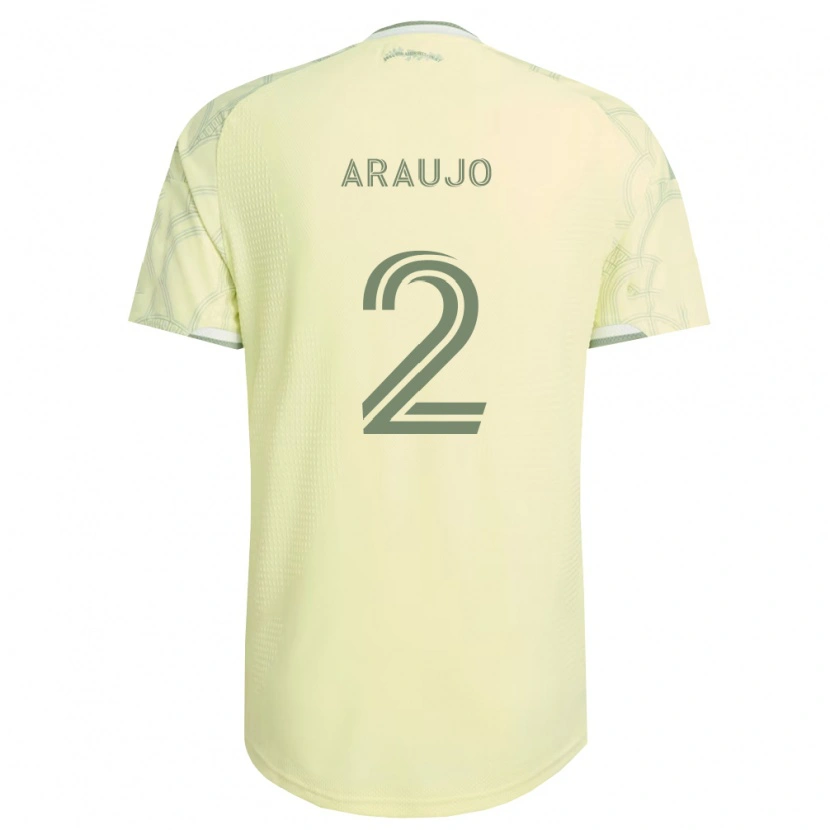 Danxen Uomo Maglia Miguel Araujo #2 Bianco Beige Kit Gara Away 2026/27 Maglietta