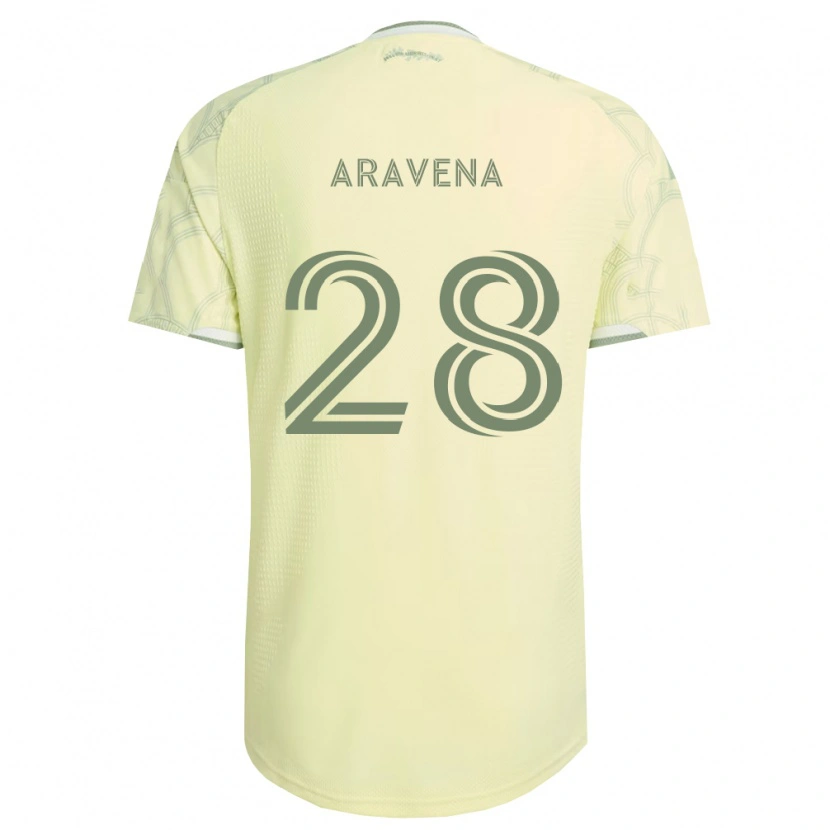 Danxen Uomo Maglia Alexander Aravena #28 Bianco Beige Kit Gara Away 2026/27 Maglietta