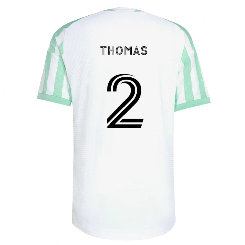 Danxen Uomo Maglia Riley Thomas #2 Verde Chiaro Nero Bianco Kit Gara Away 2026/27 Maglietta