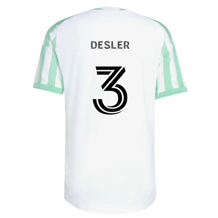 Danxen Uomo Maglia Mikkel Desler #3 Verde Chiaro Nero Bianco Kit Gara Away 2026/27 Maglietta