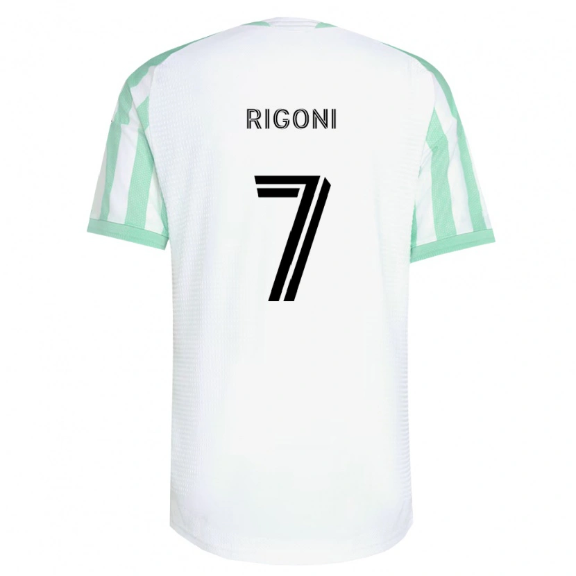 Danxen Uomo Maglia Emiliano Rigoni #7 Verde Chiaro Nero Bianco Kit Gara Away 2026/27 Maglietta