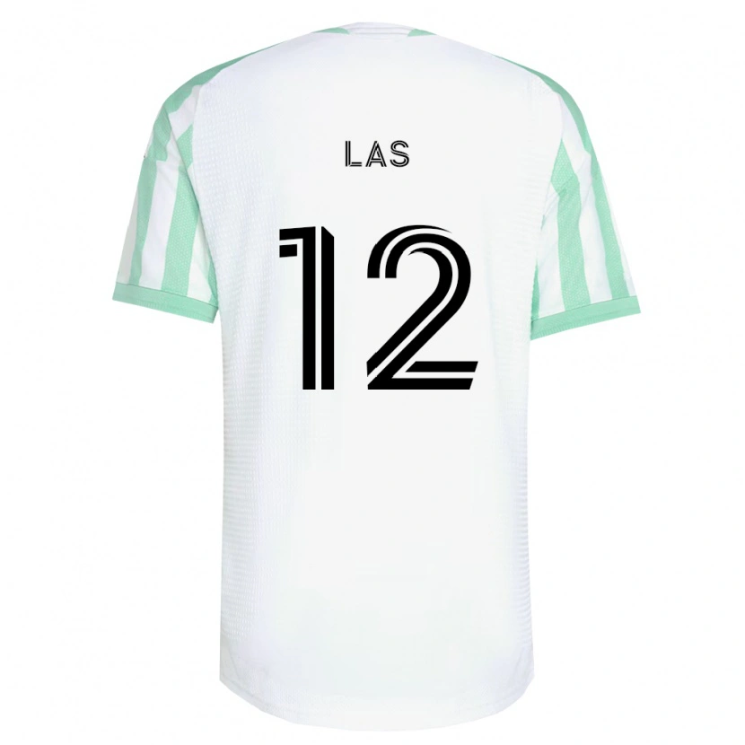 Danxen Uomo Maglia Damian Las #12 Verde Chiaro Nero Bianco Kit Gara Away 2026/27 Maglietta