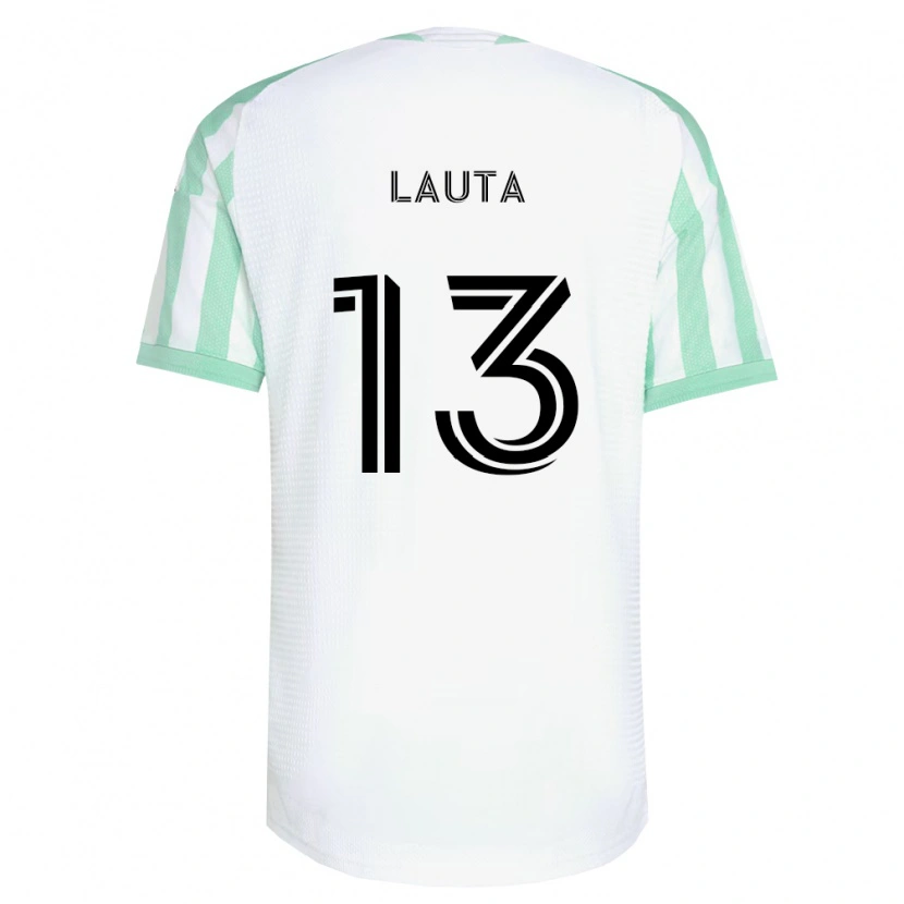 Danxen Uomo Maglia Erik Lauta #13 Verde Chiaro Nero Bianco Kit Gara Away 2026/27 Maglietta