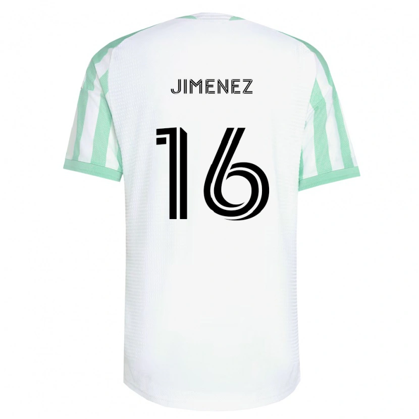 Danxen Uomo Maglia Héctor Jiménez #16 Verde Chiaro Nero Bianco Kit Gara Away 2026/27 Maglietta