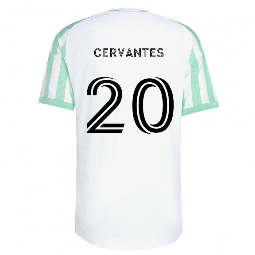 Danxen Uomo Maglia Aaron Cervantes #20 Verde Chiaro Nero Bianco Kit Gara Away 2026/27 Maglietta