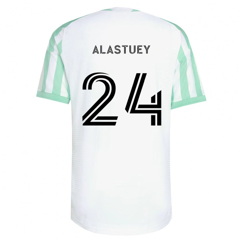 Danxen Uomo Maglia Jorge Alastuey #24 Verde Chiaro Nero Bianco Kit Gara Away 2026/27 Maglietta