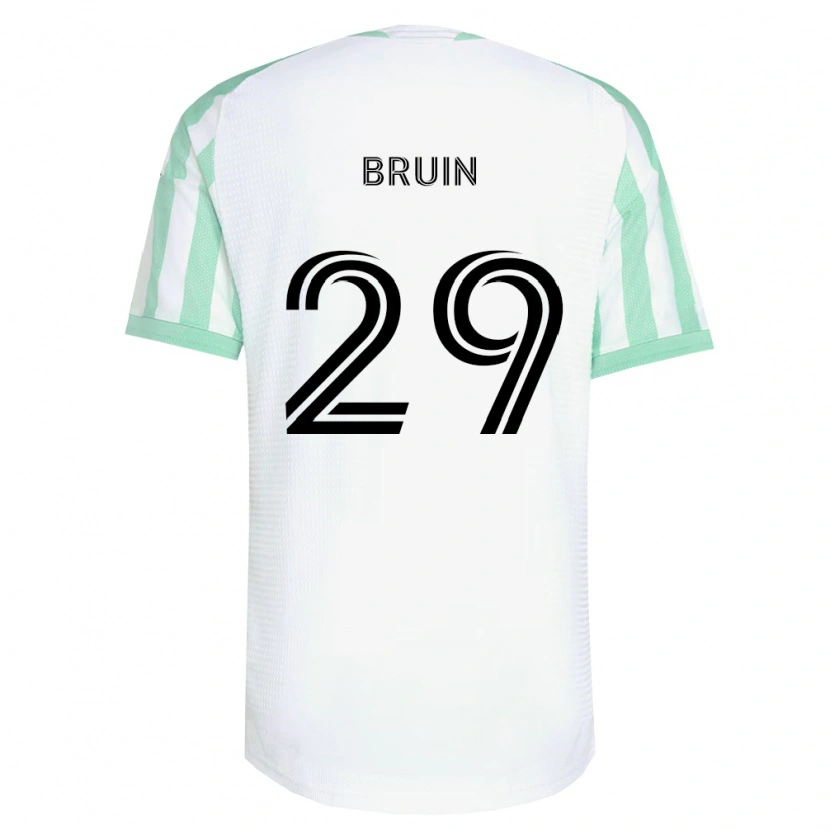 Danxen Uomo Maglia Will Bruin #29 Verde Chiaro Nero Bianco Kit Gara Away 2026/27 Maglietta