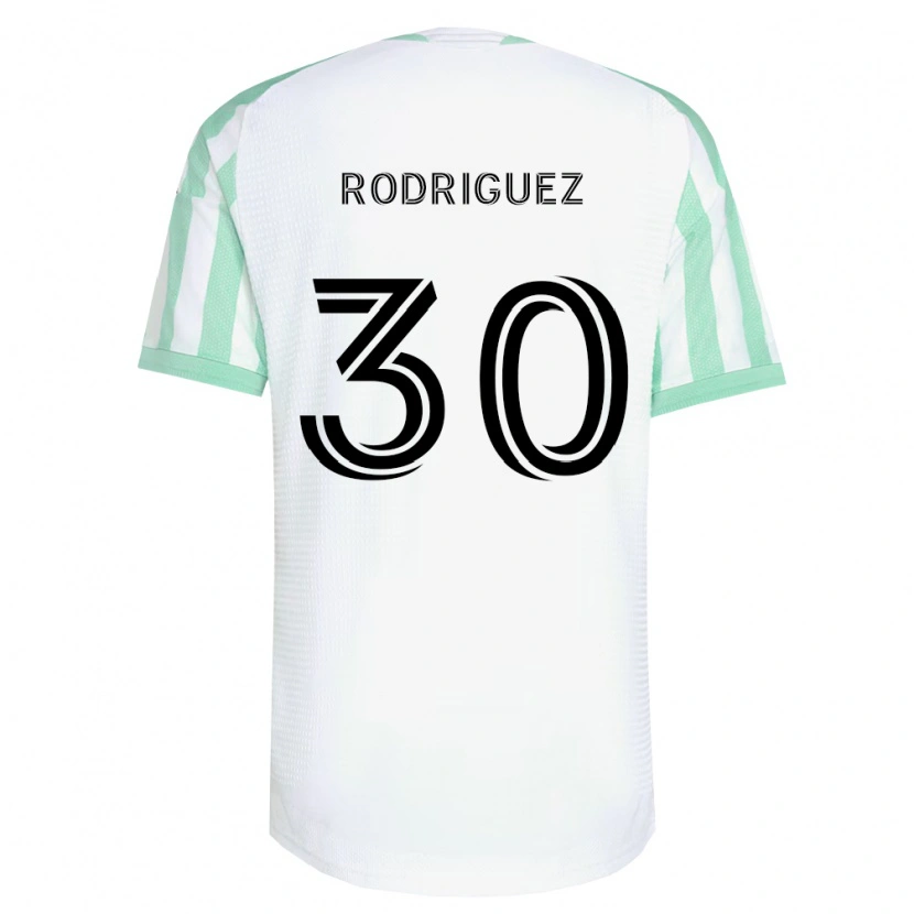 Danxen Uomo Maglia Memo Rodríguez #30 Verde Chiaro Nero Bianco Kit Gara Away 2026/27 Maglietta