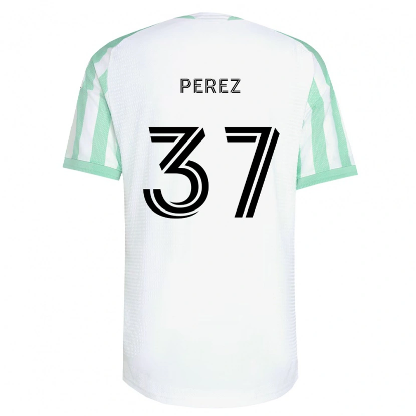 Danxen Uomo Maglia Damion Perez #37 Verde Chiaro Nero Bianco Kit Gara Away 2026/27 Maglietta