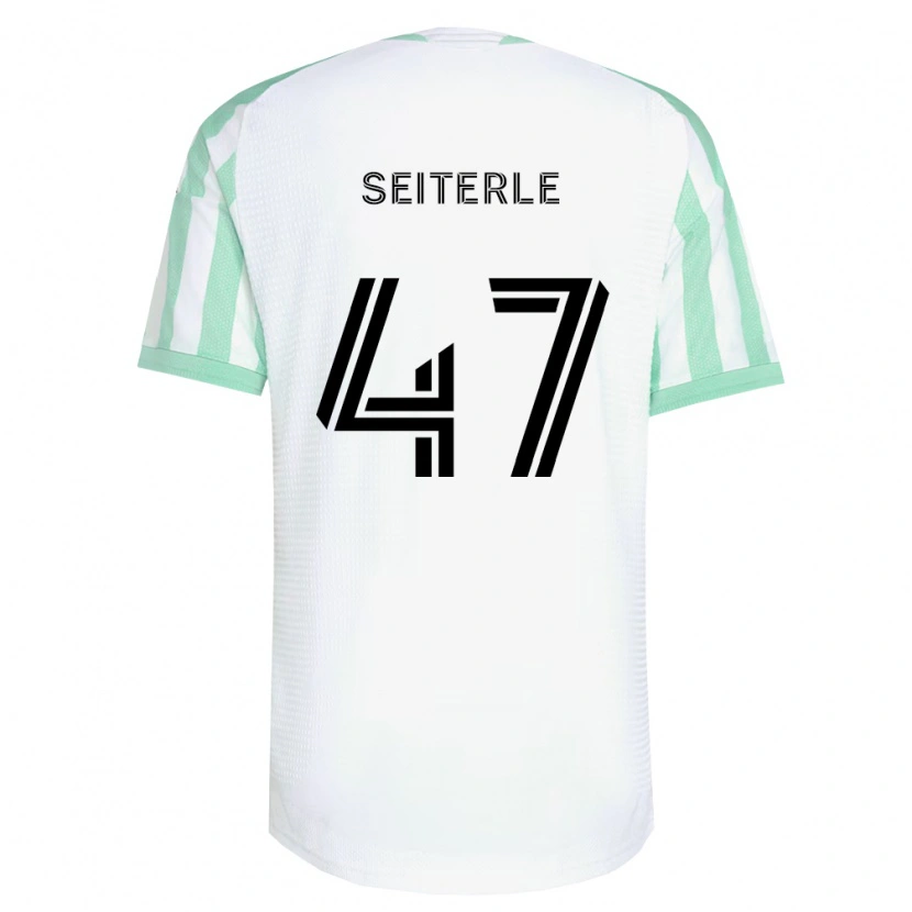Danxen Uomo Maglia Sebastian Seiterle #47 Verde Chiaro Nero Bianco Kit Gara Away 2026/27 Maglietta
