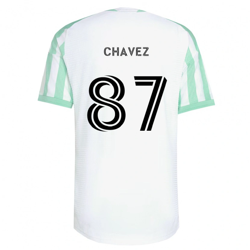 Danxen Uomo Maglia Alfonso Ocampo-Chávez #87 Verde Chiaro Nero Bianco Kit Gara Away 2026/27 Maglietta