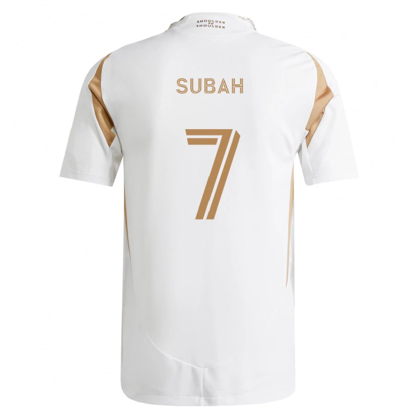Danxen Uomo Maglia Yekeson Subah #7 Bianco Marrone Kit Gara Away 2026/27 Maglietta