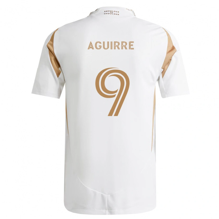 Danxen Uomo Maglia Dustin Aguirre #9 Bianco Marrone Kit Gara Away 2026/27 Maglietta