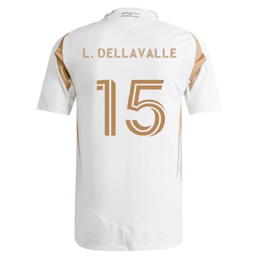 Danxen Uomo Maglia Lorenzo Dellavalle #15 Bianco Marrone Kit Gara Away 2026/27 Maglietta