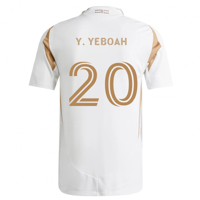 Danxen Uomo Maglia Yaw Yeboah #20 Bianco Marrone Kit Gara Away 2026/27 Maglietta