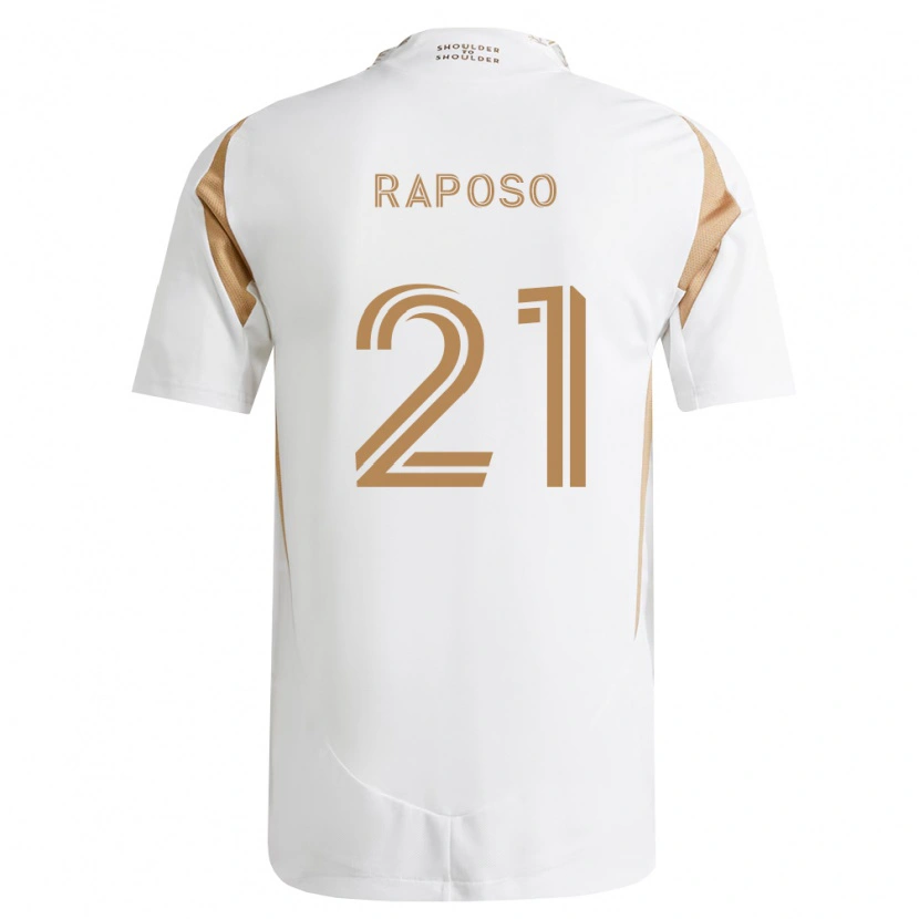 Danxen Uomo Maglia Ryan Raposo #21 Bianco Marrone Kit Gara Away 2026/27 Maglietta