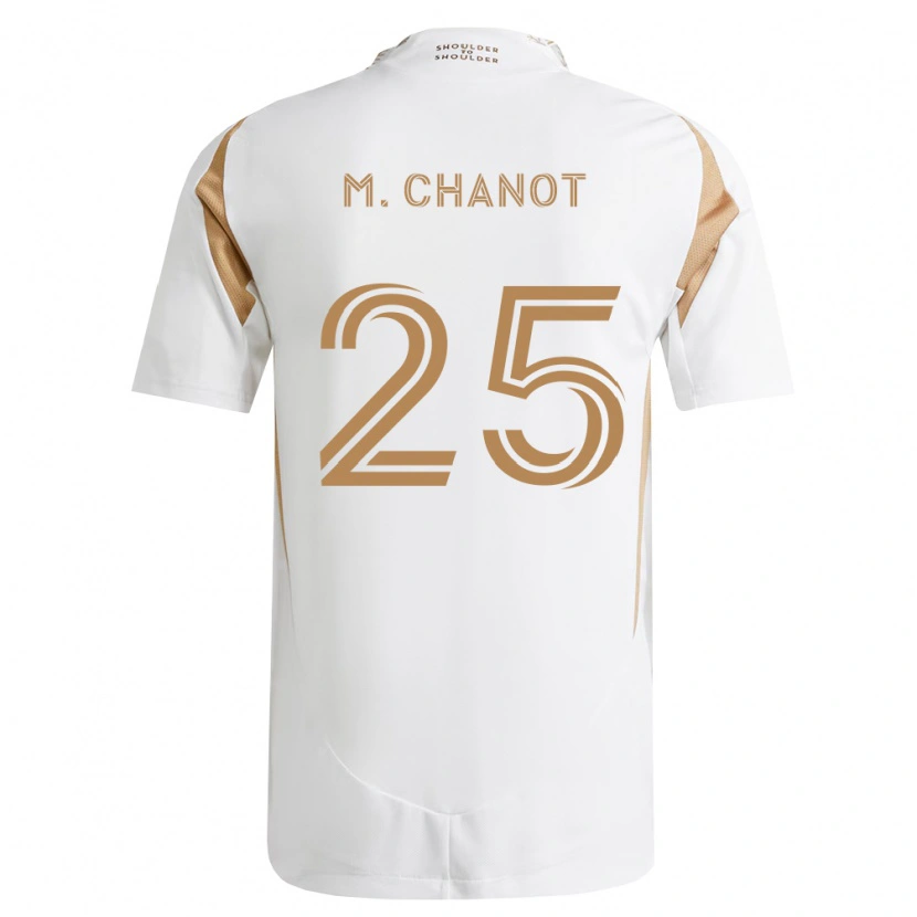 Danxen Uomo Maglia Maxime Chanot #25 Bianco Marrone Kit Gara Away 2026/27 Maglietta