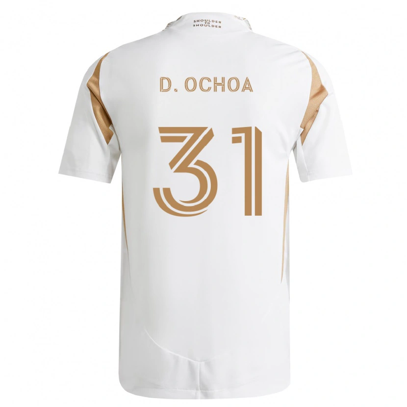 Danxen Uomo Maglia David Ochoa #31 Bianco Marrone Kit Gara Away 2026/27 Maglietta