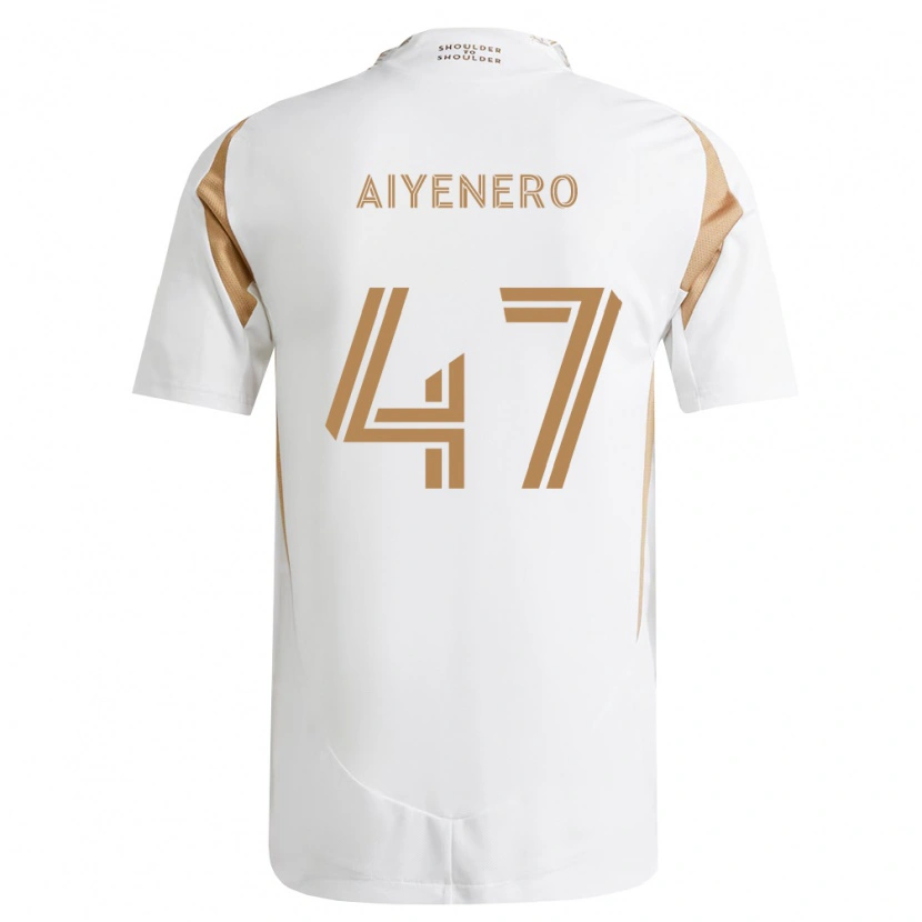 Danxen Uomo Maglia Marius Aiyenero #47 Bianco Marrone Kit Gara Away 2026/27 Maglietta