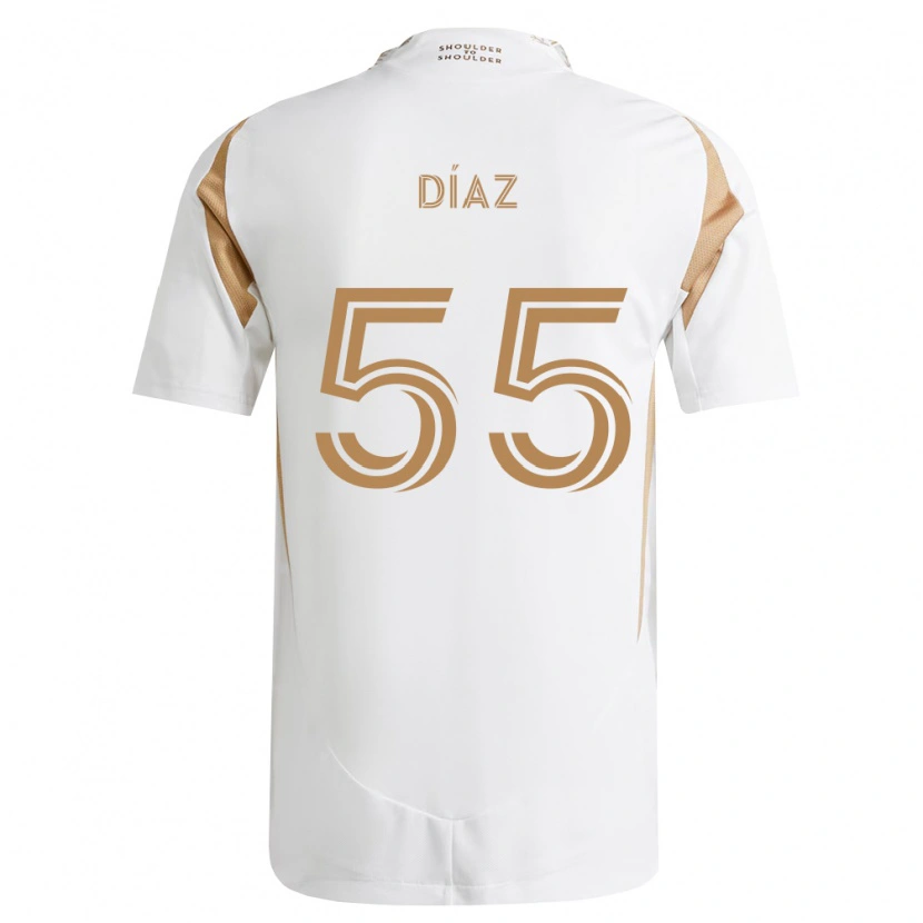 Danxen Uomo Maglia Érick Díaz #55 Bianco Marrone Kit Gara Away 2026/27 Maglietta