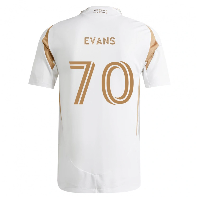 Danxen Uomo Maglia Matthew Evans #70 Bianco Marrone Kit Gara Away 2026/27 Maglietta