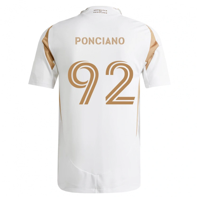 Danxen Uomo Maglia Emir Ponciano #92 Bianco Marrone Kit Gara Away 2026/27 Maglietta
