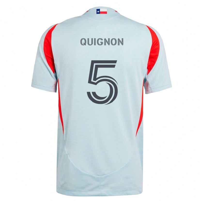 Danxen Uomo Maglia Facundo Quignón #5 Grigio Scuro Bianco Rosso Kit Gara Away 2026/27 Maglietta