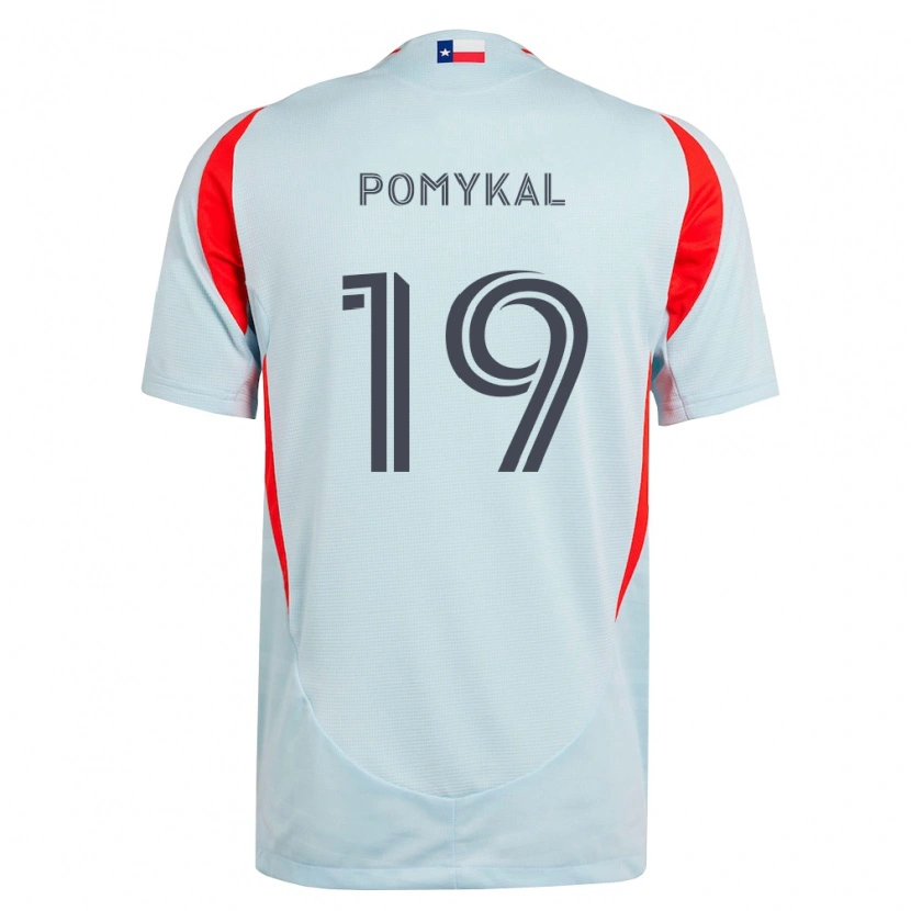 Danxen Uomo Maglia Paxton Pomykal #19 Grigio Scuro Bianco Rosso Kit Gara Away 2026/27 Maglietta