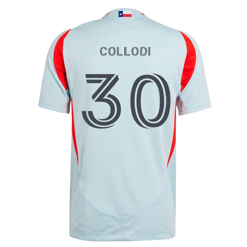 Danxen Uomo Maglia Michael Collodi #30 Grigio Scuro Bianco Rosso Kit Gara Away 2026/27 Maglietta
