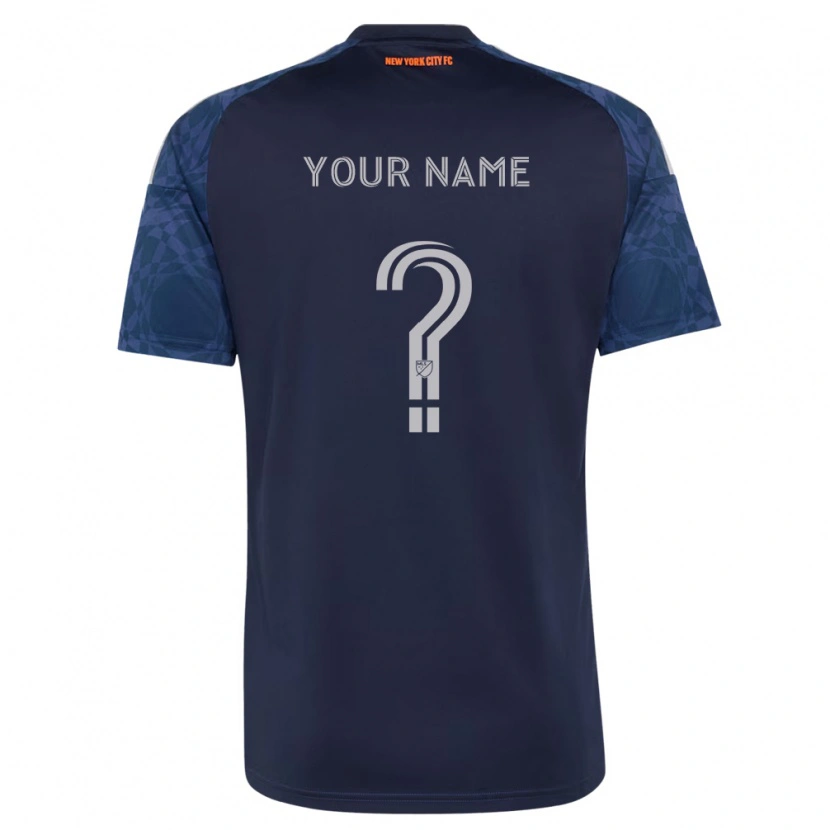 Danxen Uomo Maglia Il Tuo Nome #0 Blu Scuro Bianco Kit Gara Away 2026/27 Maglietta